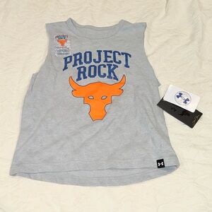 Under Armour Kids Gray Sleeveless Top project rock - Dewayne Johnson edition